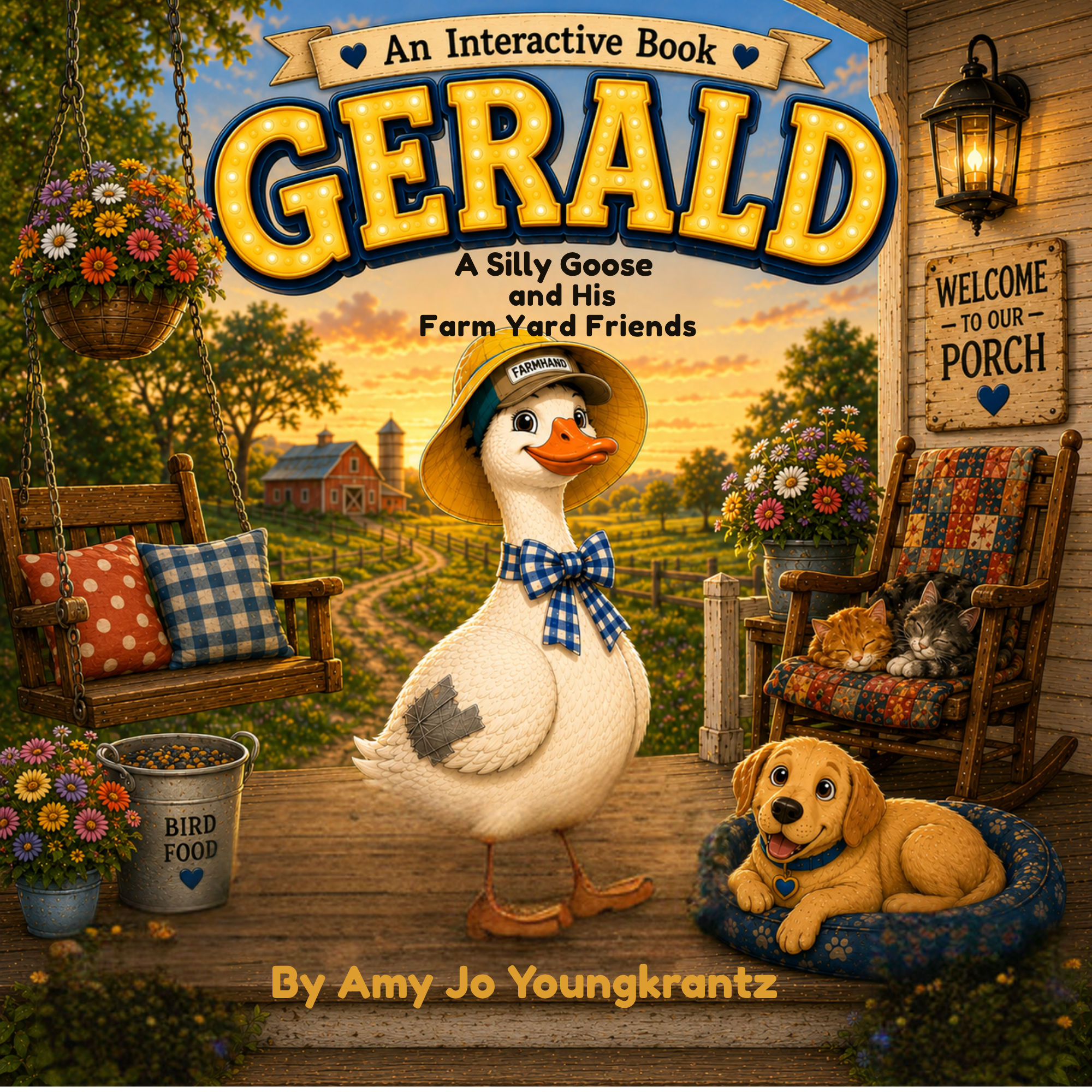 Draft cover for the Gerald Farm Yard Friends title